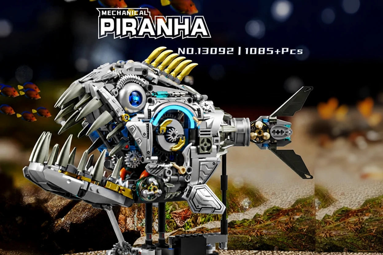 Kinetic Piranha – 1085-Piece Mechanical Building Set
