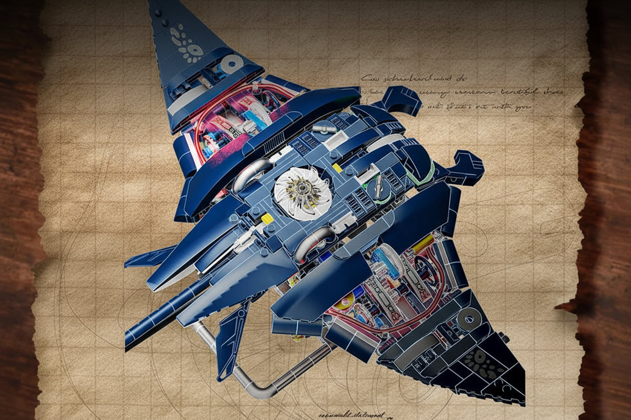 Kinetic Manta Ray – 966-Piece Mechanical Building Set