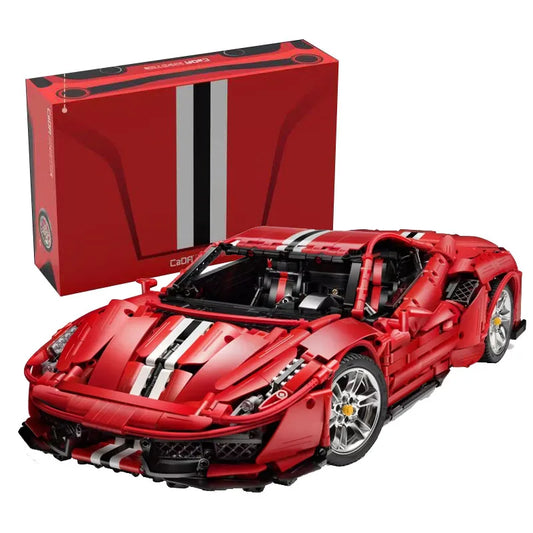 Crimson Hypercar Technic Masterpiece – 1:8 Scale Building Blocks (3500+ Pieces)