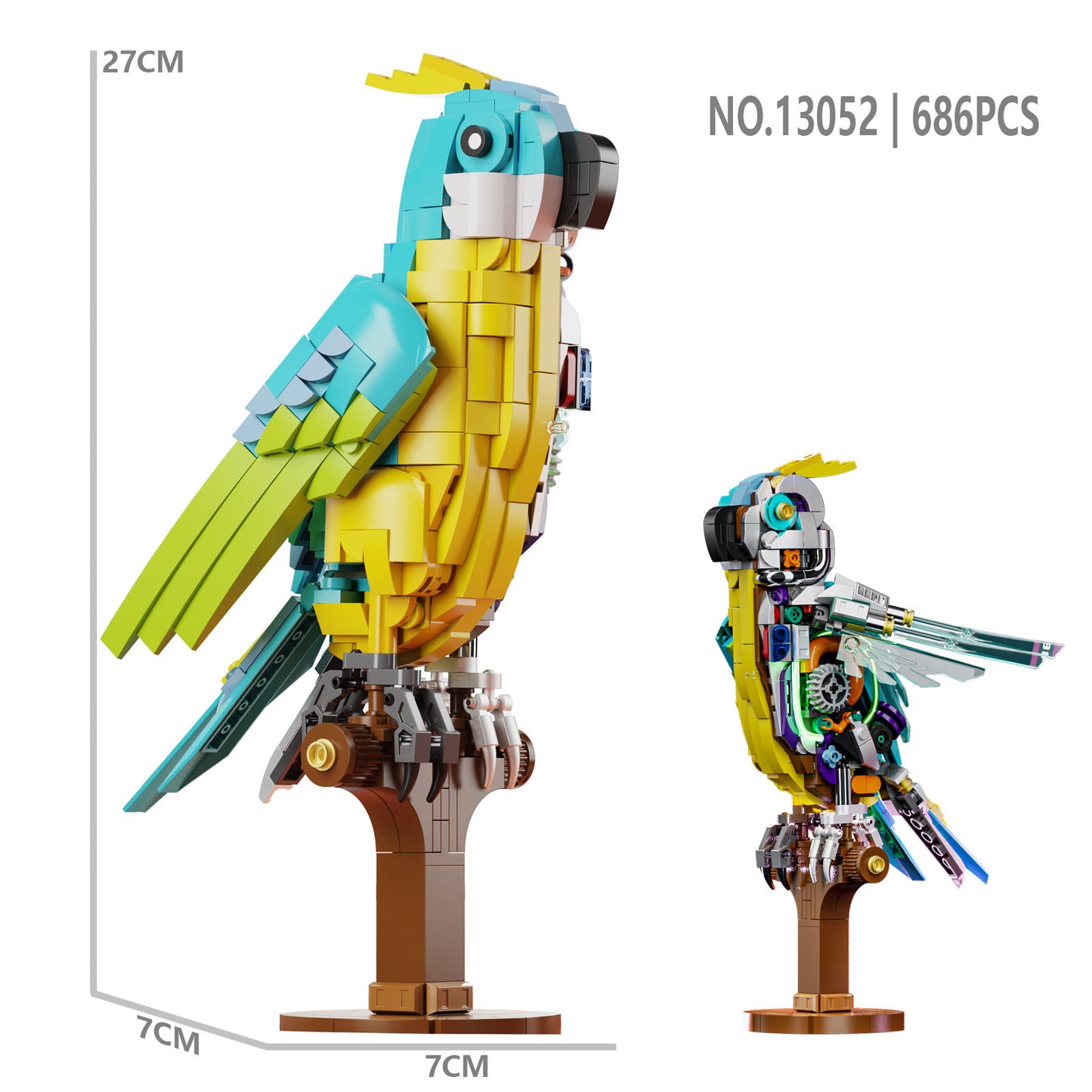 Kinetic Parrot – 686-Piece Mechanical Building Set